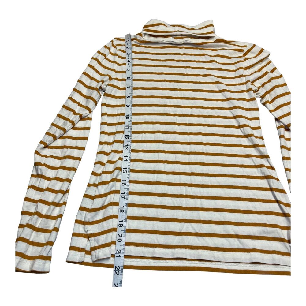 Old Navy Sweater Girls XS Beige Brown Striped Turtleneck Long Sleeve Pullover - Picture 5 of 6